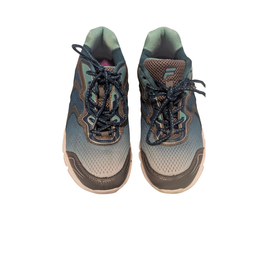 FILA Women’s Athletic Sneakers Size 11 Gray Teal Green Running Shoes EUC